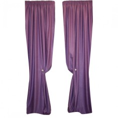 Set 2 draperii 250x260cmx2, culoare mov-lila,model catifelat uni foto