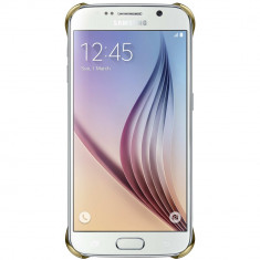 Capac de protectie Samsung pentru Galaxy S6, spate Clear Cover, Clear Gold foto