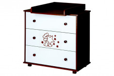 Comoda Bebe Pentru Infasat KLUPS TEDDY WITH STARS Wenge foto