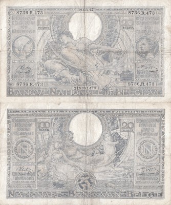 1942 (9 III), 100 francs (P-107a.19) - Belgia foto