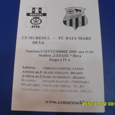 program Muresul Deva - FC Baia Mare