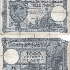 1922 (30 IX), 1.000 francs (P-96a.2) - Belgia