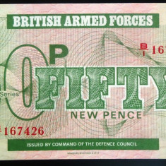 Bancnota 50 NEW PENCE - BRITISH ARMED FORCES * cod 789 = UNC