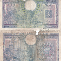 1943 (1 II), 500 francs (P-124) - Belgia