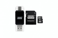 Card de Memorie MicroSD GoodRam 32 GB Clasa 10 Cititor Card USB Tip C Adaptor SD foto