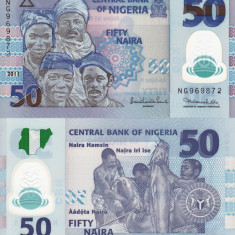 NIGERIA 50 naira 2011 polymer UNC!!!