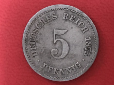 5 reichpfennig 1875 Empire German foto