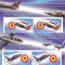 AVIOANE DE VANATORE SI MILITARE, 2 SERII CU MANSETA,2016,NEUZAT,MNH,ROMANIA.