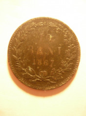 Moneda 10 Bani 1867 Heaton ,cal. Buna foto