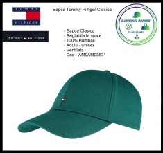 In Stoc! Sapca Tommy Hilfiger Verde - Reglabila - Bumbac - Cod AM0AM03531 333x foto