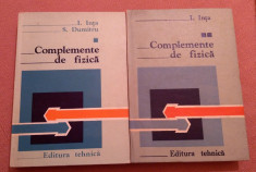 Complemente De Fizica. 2 Volume - I. Inta, S. Dumitru foto