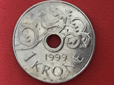 1 krone 1999 Norvegia foto
