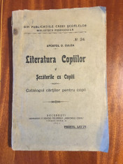 Apostol D. Culea - Literatura copiilor si Sezatorile cu Copiii. Catalogul (1923) foto