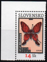 SLOVACIA 2003, EUROPA CEPT, Fauna, Fluturi, serie neuzata, MNH foto