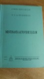myh 418s - I Lespezeanu - Mentenanta autovehiculelor - cu dedicatie si autograf