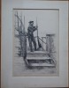 Tus; marinar de paza pe vas, 1880, semnat, Scene gen, Cerneala, Realism