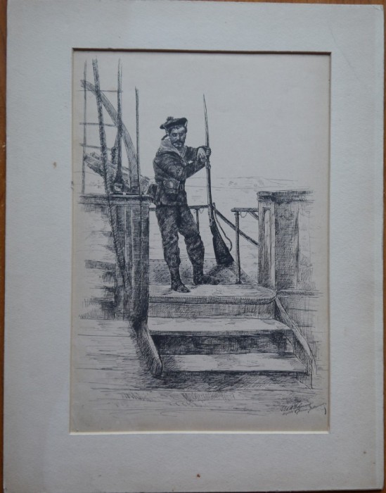 Tus; marinar de paza pe vas, 1880, semnat
