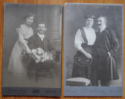 3 fotografii pe carton ; Timisoara , inceput de secol 20 foto