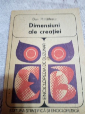 Dimensiuni ale creatiei-stimulul obsesiei-Dan Mihailescu foto