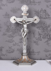 CRUCIFIX DIN CERAMICA CU BRONZ CU ISUS WU75543AC foto