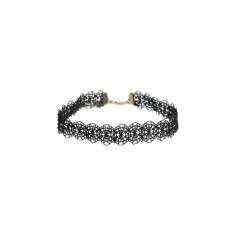 Colier Pieces Riva Choker Negru foto