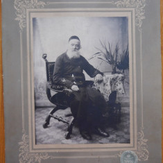 Foto Weiss , Jassy , Iasi , inceput de secol 20 ; Evreu , foto mare pe carton