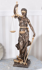 STATUETA DIN CERAMICA CU BRONZ CU JUSTITIA wu72919v5c foto