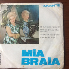 mia braia de ti-ar spune poarta ta disc single 7" vinyl muzica romante EPC854 VG