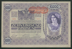 y854 AUSTRIA UNGARIA 10000 KRONEN COROANE 1918 NECIRCULATA foto