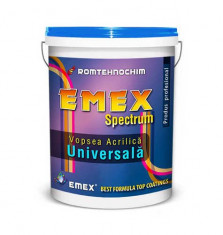 Vopsea Acrilica Universala EMEX SPECTRUM, Alb, - Bidon 18 Kg foto