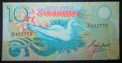 Seychelles : 10 rupees ND (1983 ) . UNC ( bancnota necirculata ) foto