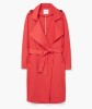 Trench Mango Dama Larg M Rosu Capsuna Coral Elegant Versatil Cordon Buzunare Impermeabil