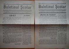 5 ziare Buletinul scolar Severin - Lugoj, 1947, an 1, nr. 1, 2, 3, 4, 5