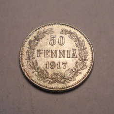 Finlanda 50 Pennia 1917 Perfect UNC