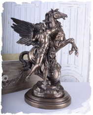 STATUETA DIN CERAMICA CU BRONZ CU PEGASUS SI PERSEUS WU70402A1 foto