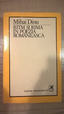 Mihai Dinu - Ritm si rima in poezia romaneasca (Editura Cartea Romaneasca, 1986) foto