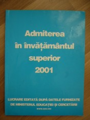 myh 19 - Admiterea in invatamantul superior - 2001 - piesa de colectie