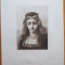 Gravura veche, de secol 18, semnata in placa; personaj medieval, Lisa