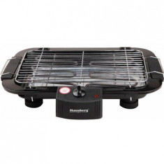 Gratar electric Hausberg 2000W 48 X 35.5 cm Termostat Negru foto