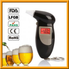 Alcool tester digital cu display LCD, Etilotest digital, 5 mustiucuri incluse foto