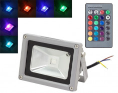 Proiector LED exterior RGB 16 culori cu telecomanda foto