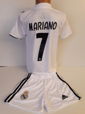 Echipament fotbal pentru copii Real Madrid Mariano model nou alb foto