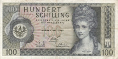 AUSTRIA 100 schilling 1969 VF+!!! foto