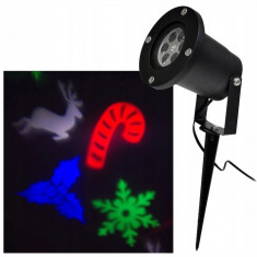 Proiector Laser LED Tip Star Shower 3D Metal Interior/Exterior, Efecte de Lumini pentru Craciun Multicolor foto