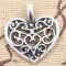 PANDANTIV MEDALION INIMA ARGINT TIBETAN CHARM BRATARA CU FILIGRAN ANTIC VINTAGE