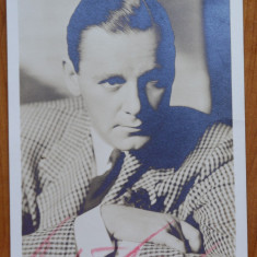 Autograf pe fotografie al actorului american Herbert Marshall , 1937 , cu plic
