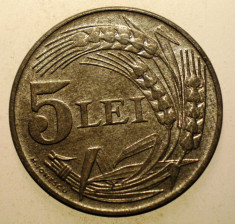 1.160 ROMANIA WWII 5 LEI 1942 XF ZINC foto