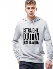 Hanorac Barbati Gri - Straight Outta Balta Alba foto