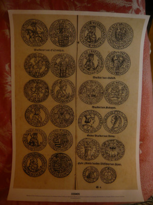 Plansa - Copie -cu instructiuni pt.cei care schimbau bani -Taleri in 1633 Anvers foto