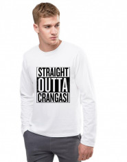 Bluza barbati alba - Straight Outta Crangasi foto